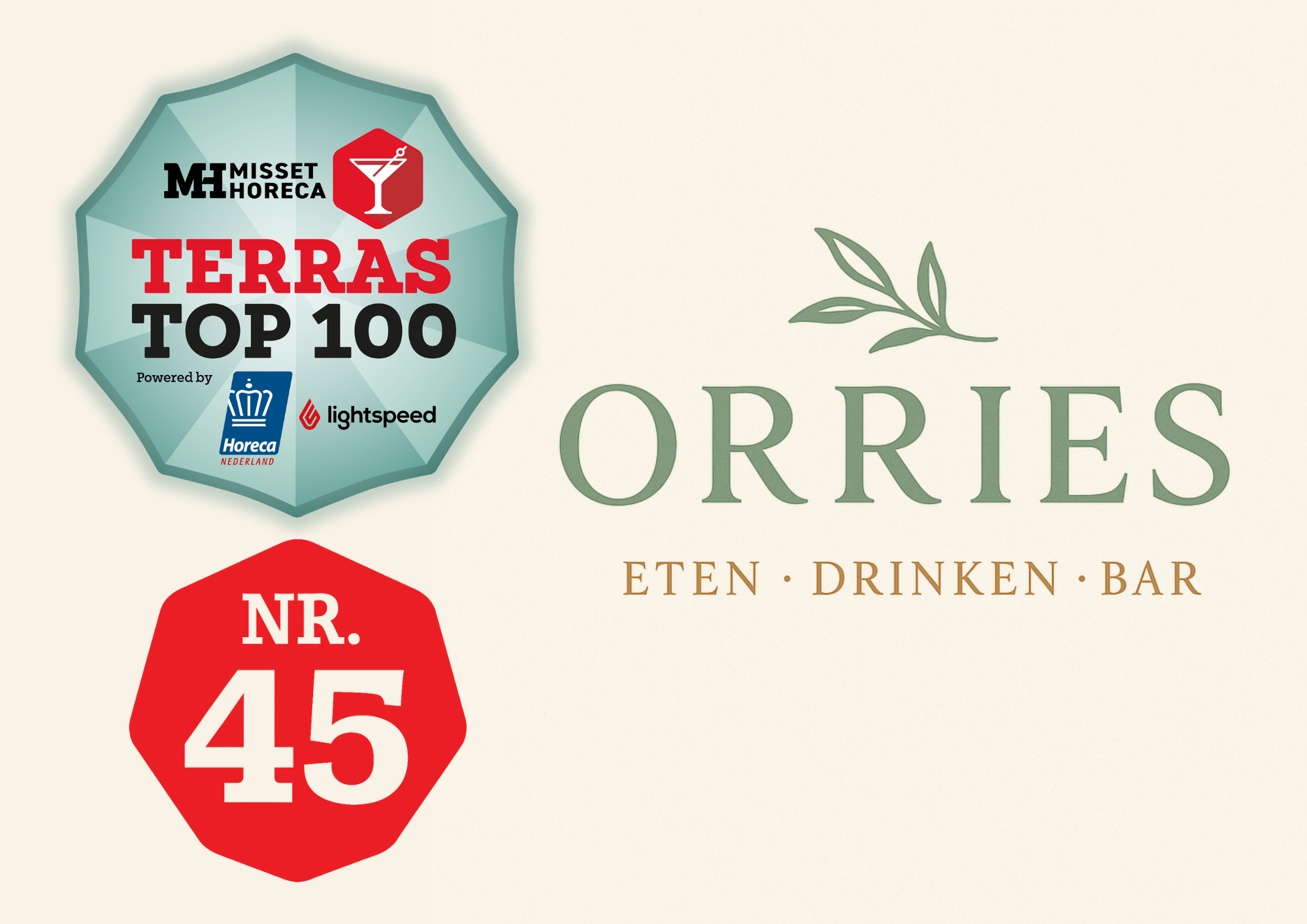 Orries menukaart lunch Nieuw-Vennep